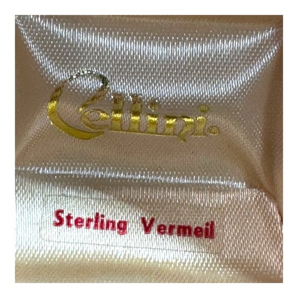 Cellini Sterling Gold Vermeil Necklace Cultured Pearl Pendant 15" NEW in Box - Picture 3 of 11